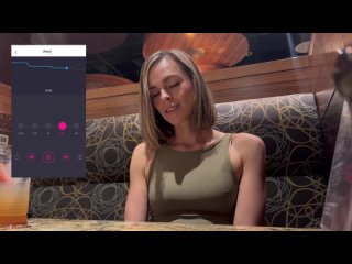 cumming hard in public restaurant with lush remote controlled vibrator